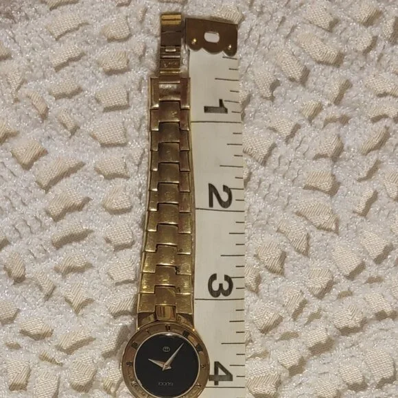 2XHP- VINTAGE WOMEN'S GUCCI BLACK FACE GOLD PLATED,STAINLESS STEEL WATCH/#3300L - Picture 12 of 13